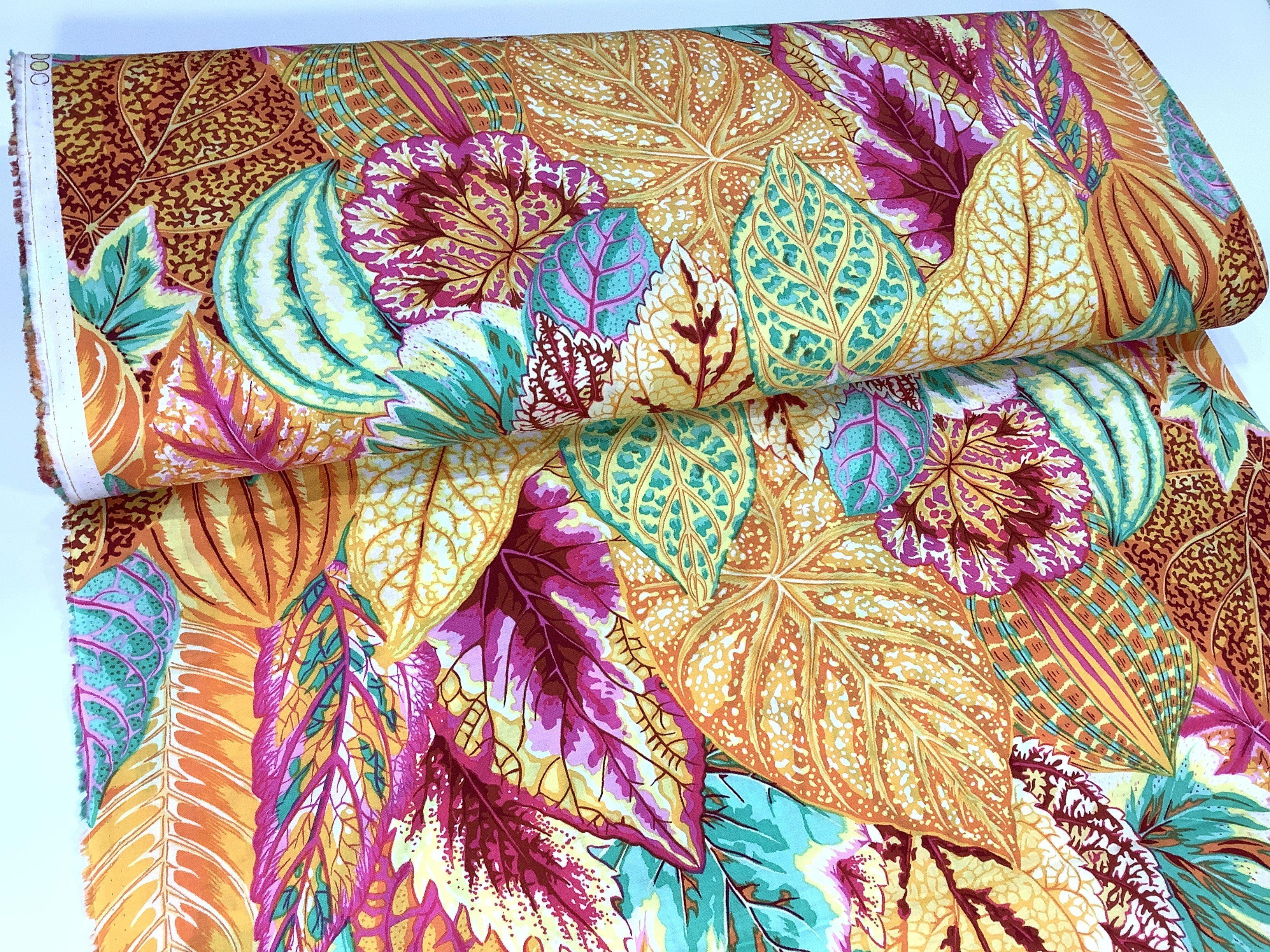 Kaffe Fassett Coleus Yellow Fabric-Free Spirit Fabrics-My Favorite Quilt Store