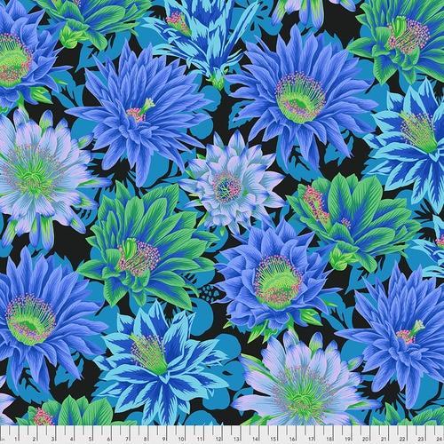 Kaffe Fassett Collective Cactus Flower Cool Fabric-Free Spirit Fabrics-My Favorite Quilt Store