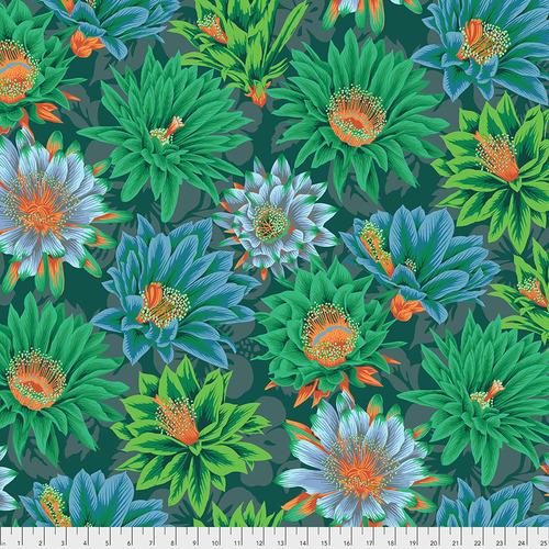 Kaffe Fassett Collective Cactus Flower Green Fabric-Free Spirit Fabrics-My Favorite Quilt Store