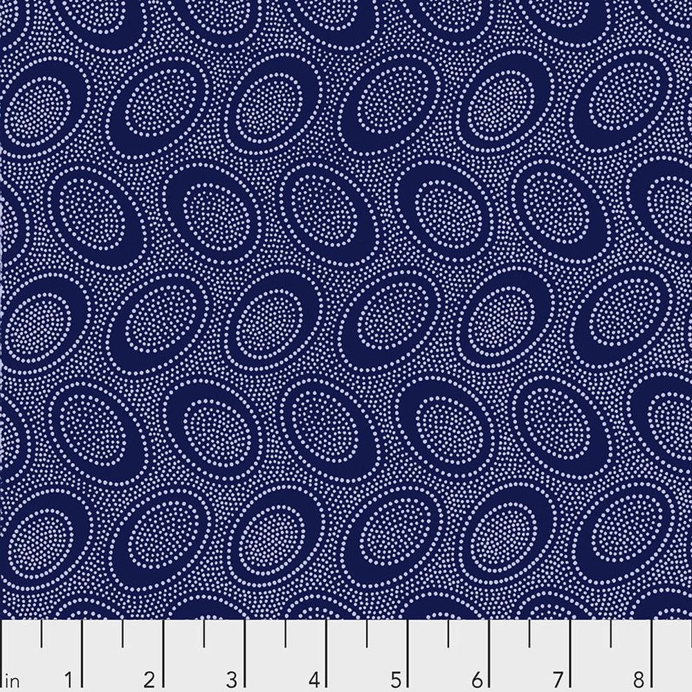 Kaffe Fassett Collective Classics Aboriginal Dot Indigo Fabric-Free Spirit Fabrics-My Favorite Quilt Store