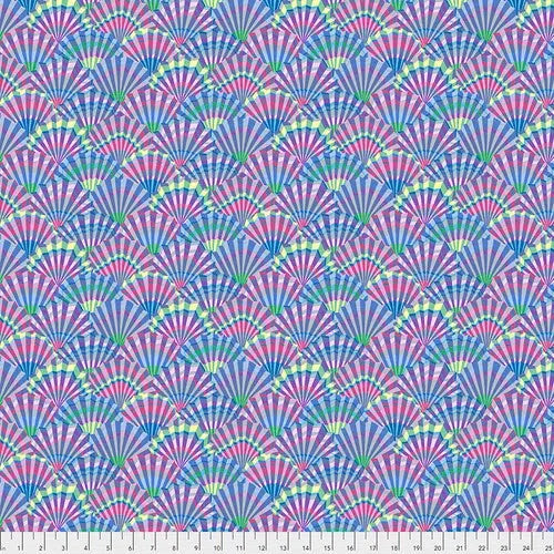 Kaffe Fassett Collective Cool Paper Fans Fabric-Free Spirit Fabrics-My Favorite Quilt Store