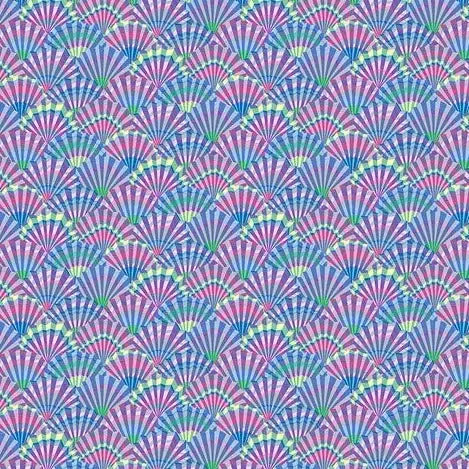 Kaffe Fassett Collective Cool Paper Fans Fabric