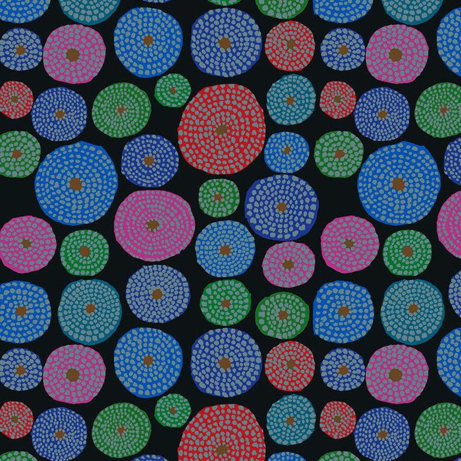 Kaffe Fassett Collective Feb 2023 Disks Black Fabric