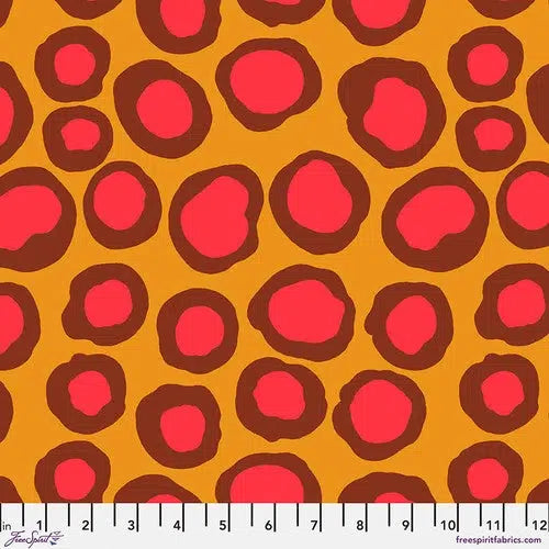 Kaffe Fassett Collective Feb 2023 Fish Lips Banana Fabric-Free Spirit Fabrics-My Favorite Quilt Store