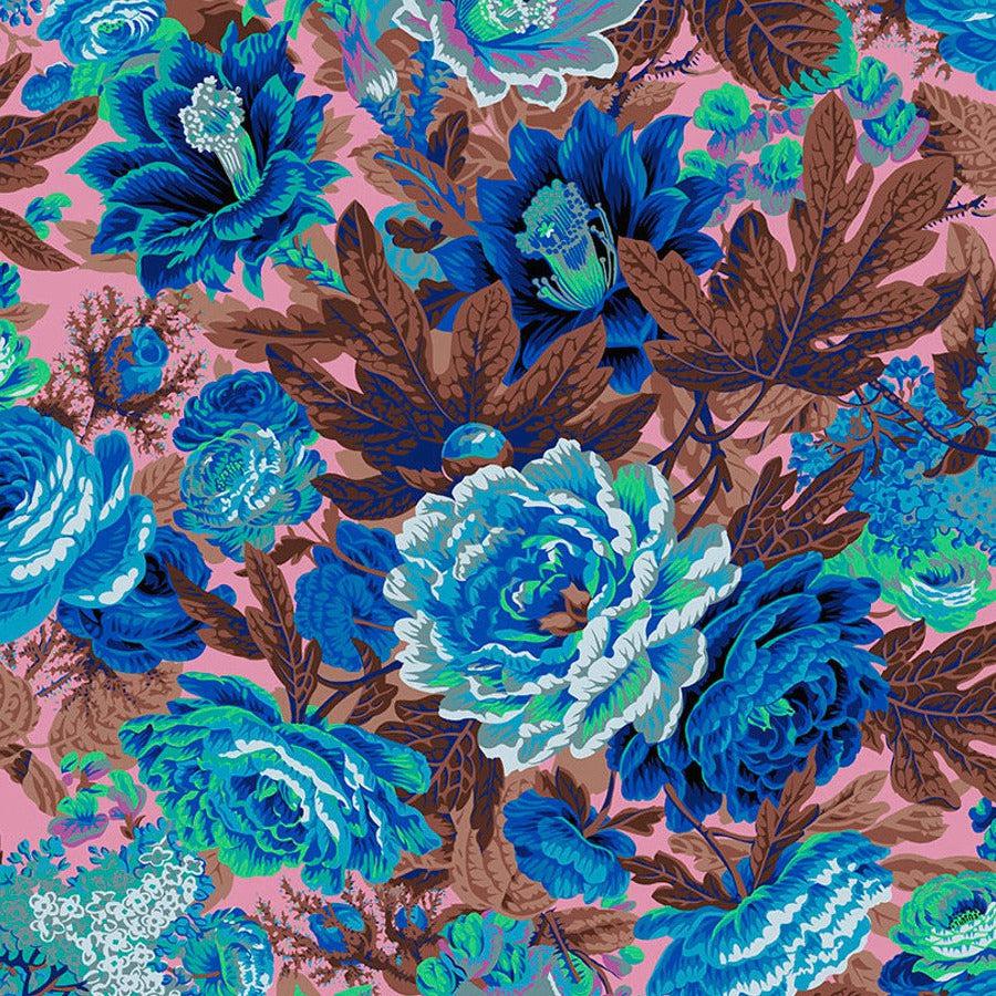 Kaffe Fassett Collective Feb 2023 Floral Burst Cool Fabric-Free Spirit Fabrics-My Favorite Quilt Store
