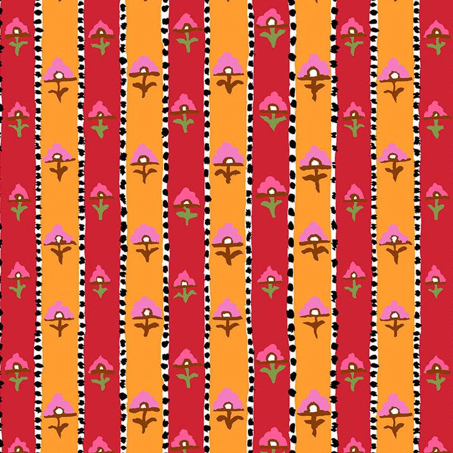 Kaffe Fassett Collective Feb 2023 Shiraz Red Fabric-Free Spirit Fabrics-My Favorite Quilt Store