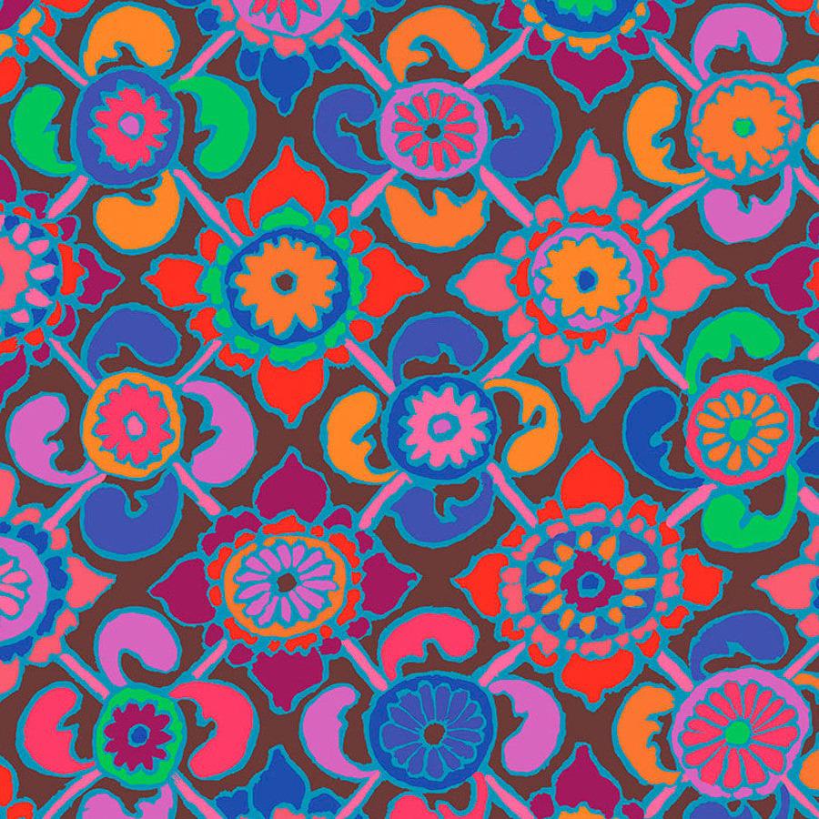 Kaffe Fassett Collective Feb 2023 Tudor Red Fabric-Free Spirit Fabrics-My Favorite Quilt Store