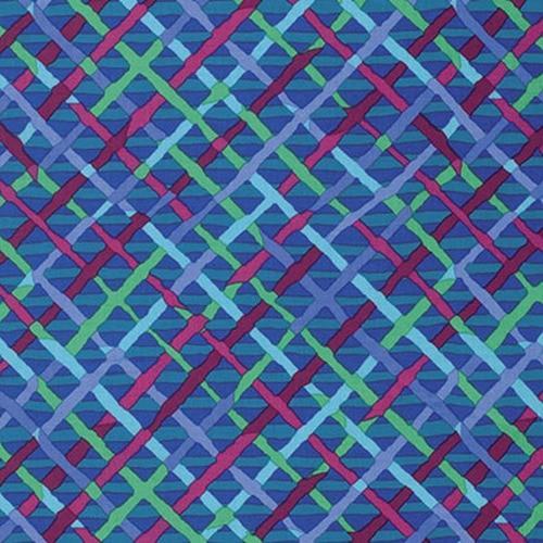 Kaffe Fassett Collective Mad Plaid Cobalt Fabric