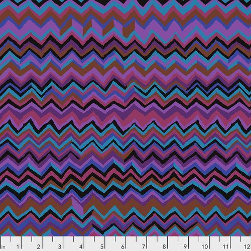 Kaffe Fassett Collective Purple Zig Zag Fabric-Free Spirit Fabrics-My Favorite Quilt Store