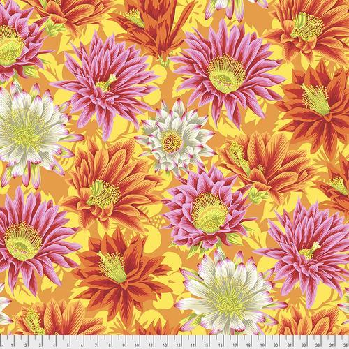 Kaffe Fassett Collective Spring 2019 Cactus Flower Yellow Fabric-Free Spirit Fabrics-My Favorite Quilt Store