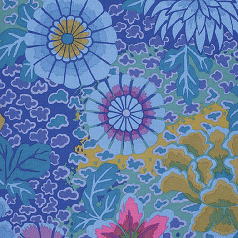 Kaffe Fassett Dream Blue Fabric-Free Spirit Fabrics-My Favorite Quilt Store