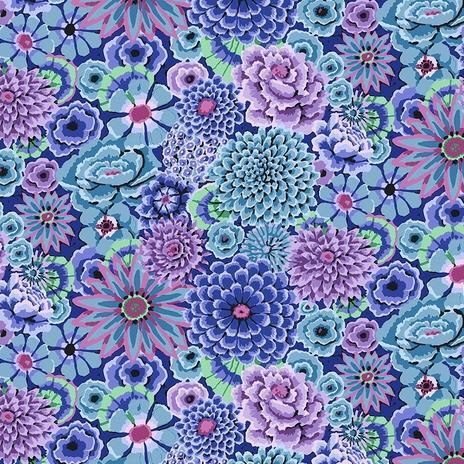 Kaffe Fassett Enchanted Blue Floral Fabric