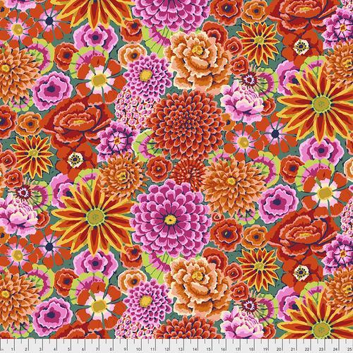 Kaffe Fassett Enchanted Red Floral Fabric-Free Spirit Fabrics-My Favorite Quilt Store