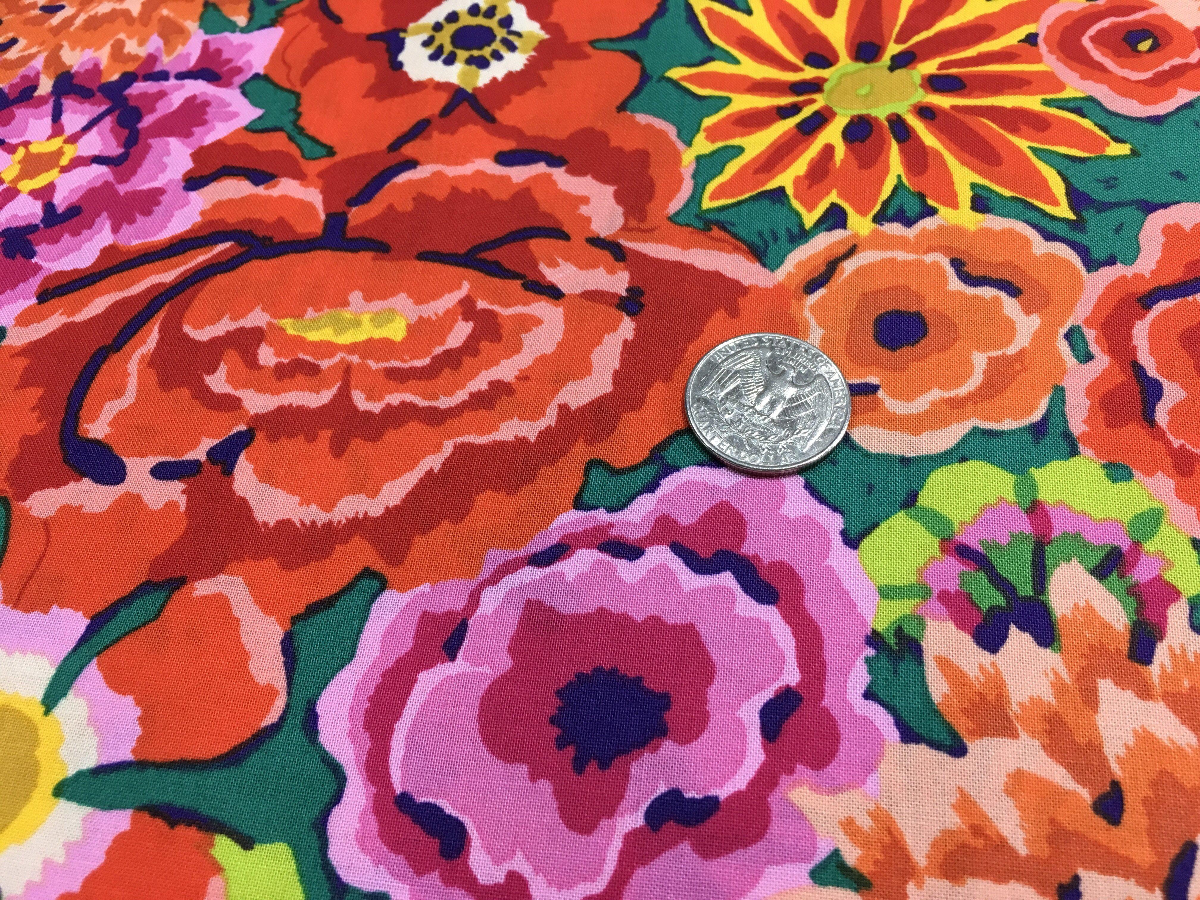 Kaffe Fassett Enchanted Red Floral Fabric-Free Spirit Fabrics-My Favorite Quilt Store
