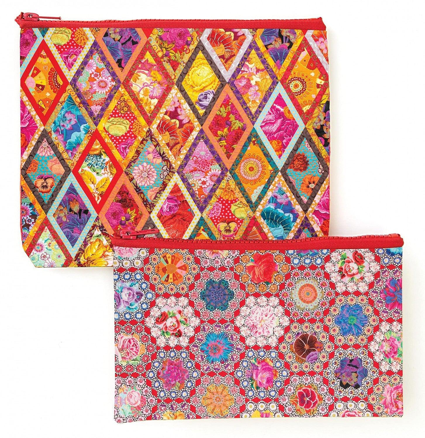 Kaffe Fassett Fabulous Florals Eco Pouch Set-C & T Publishing-My Favorite Quilt Store