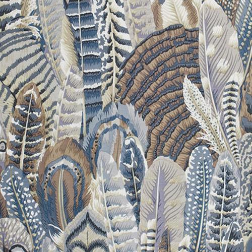 Kaffe Fassett Farm Yard Feathers Grey Fabric-Free Spirit Fabrics-My Favorite Quilt Store