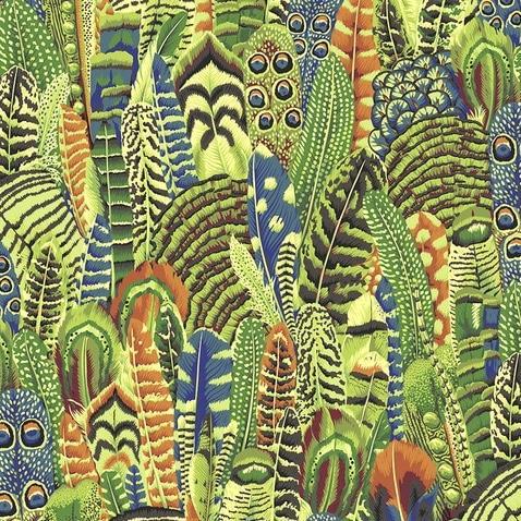 Kaffe Fassett Feathers Lime Fabric