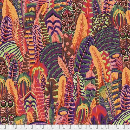 Kaffe Fassett Feathers Summer Fabric-Free Spirit Fabrics-My Favorite Quilt Store