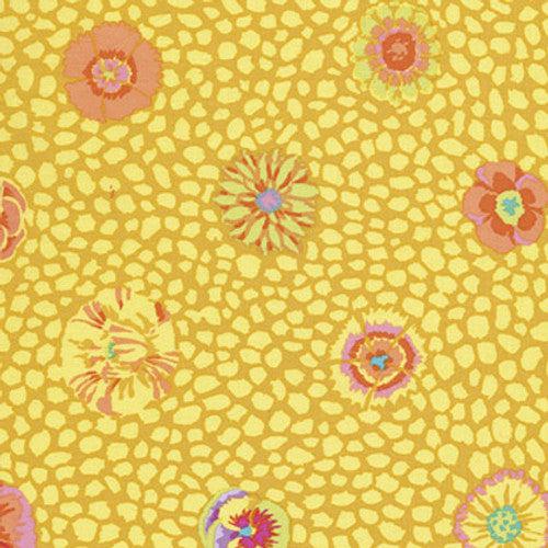 Kaffe Fassett Gold Guinea Flower Fabric