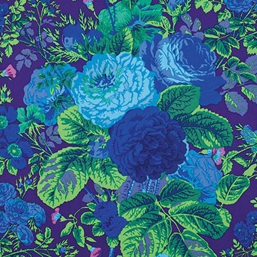 Kaffe Fassett Gradi Floral Purple Fabric-Free Spirit Fabrics-My Favorite Quilt Store