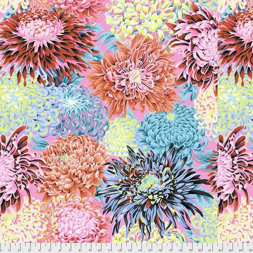 Kaffe Fassett Japanese Chrysanthemum Contrast Fabric-Free Spirit Fabrics-My Favorite Quilt Store