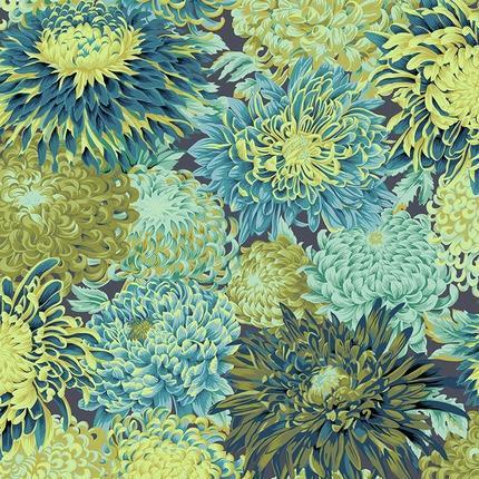 Kaffe Fassett Japanese Chrysanthemum Forest Fabric-Free Spirit Fabrics-My Favorite Quilt Store