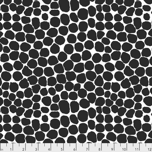 Kaffe Fassett Jumble Black Dot Fabric-Free Spirit Fabrics-My Favorite Quilt Store