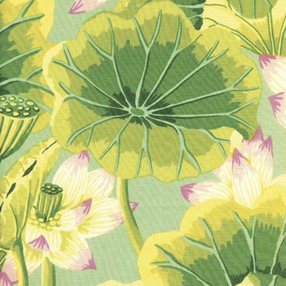 Kaffe Fassett Lake Blossoms Green Fabric-Free Spirit Fabrics-My Favorite Quilt Store