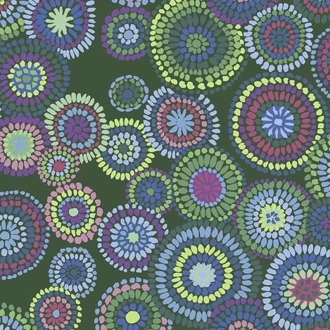 Kaffe Fassett Mosaic Circles Green Fabric