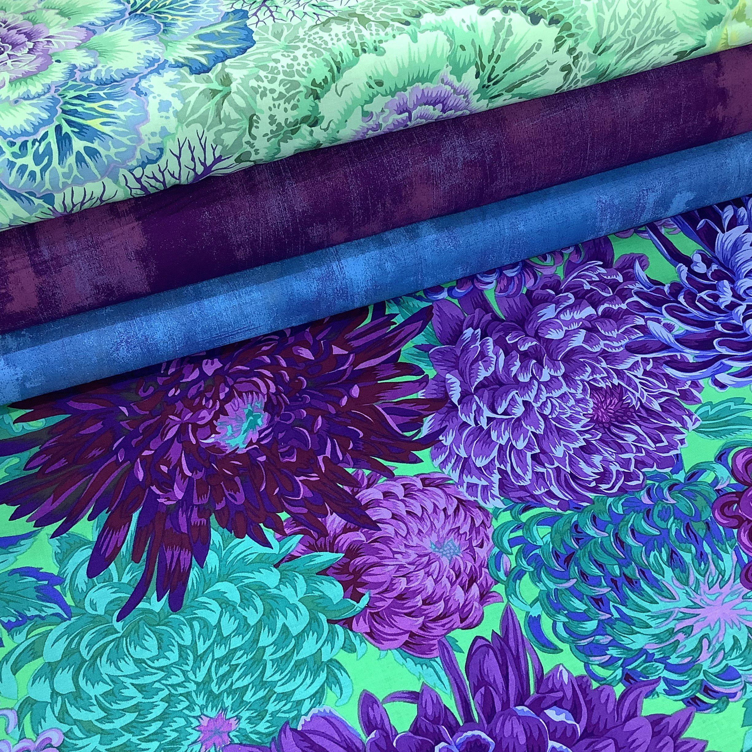 Kaffe Fassett Purple Floral Fabric Kit