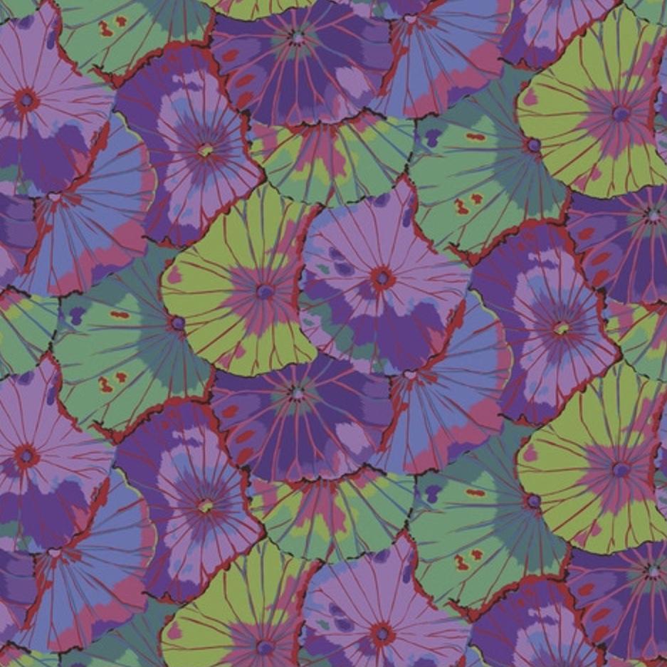 Kaffe Fassett Purple Lotus Leaf 108" Quilt Back Fabric-Free Spirit Fabrics-My Favorite Quilt Store