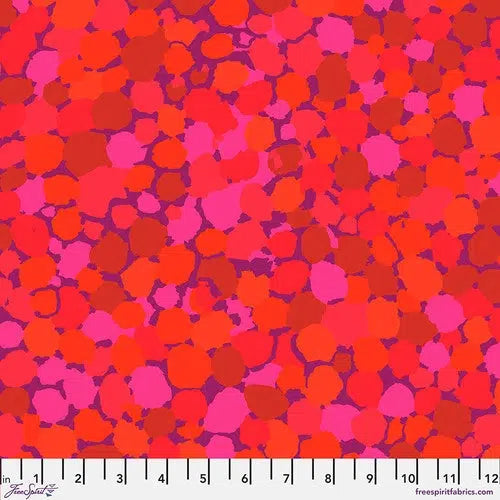 Kaffe Fassett Reflections Fuchsia Spots Fabric-Free Spirit Fabrics-My Favorite Quilt Store