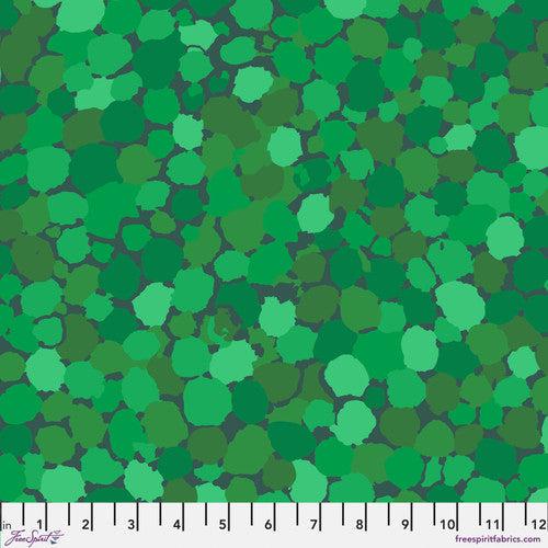 Kaffe Fassett Reflections Green Spots Fabric-Free Spirit Fabrics-My Favorite Quilt Store