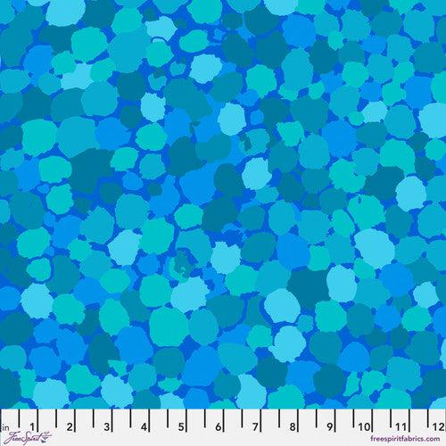 Kaffe Fassett Reflections Teal Spots Fabric-Free Spirit Fabrics-My Favorite Quilt Store