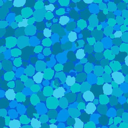 Kaffe Fassett Reflections Teal Spots Fabric-Free Spirit Fabrics-My Favorite Quilt Store