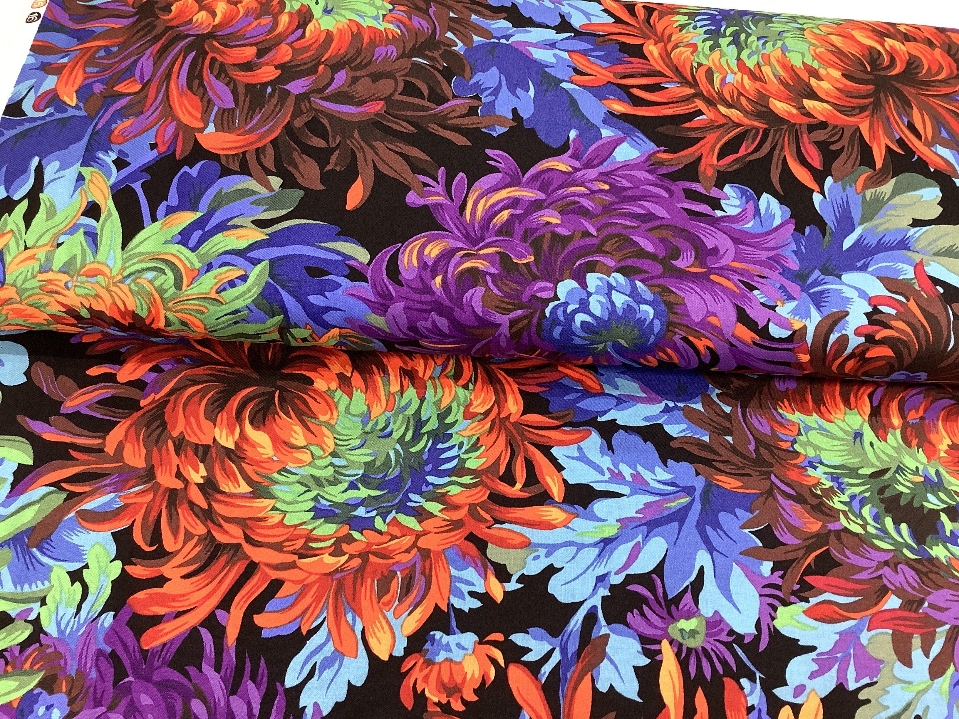 Kaffe Fassett Shaggy Black Fabric-Free Spirit Fabrics-My Favorite Quilt Store