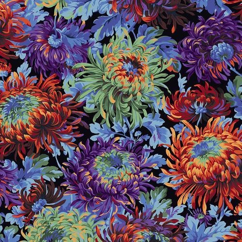 Kaffe Fassett Shaggy Black Fabric-Free Spirit Fabrics-My Favorite Quilt Store