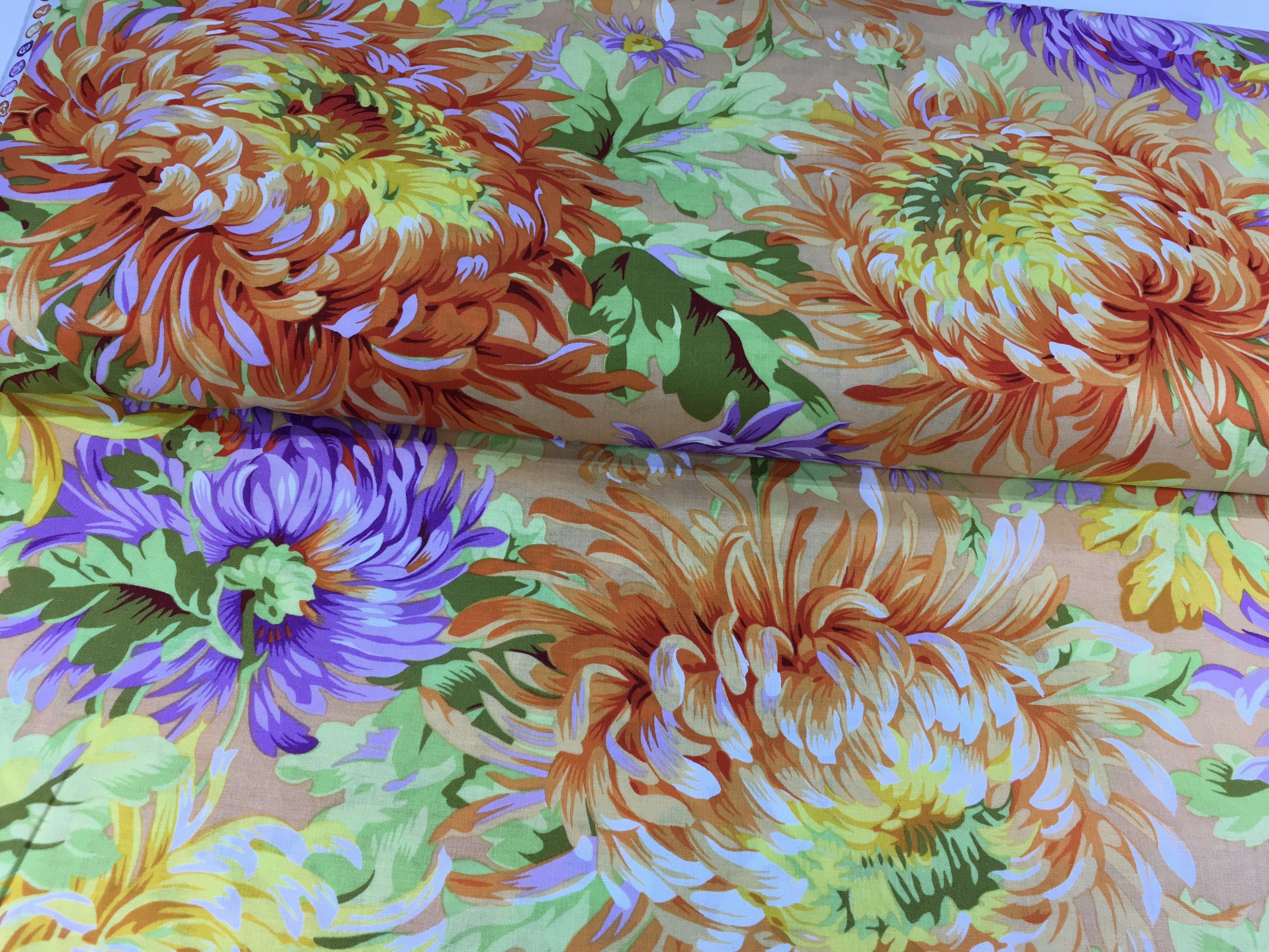 Kaffe Fassett Shaggy Yellow Fabric-Free Spirit Fabrics-My Favorite Quilt Store