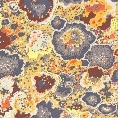 Kaffe Fassett Vintage Collective Ochre Lichen Fabric-Free Spirit Fabrics-My Favorite Quilt Store