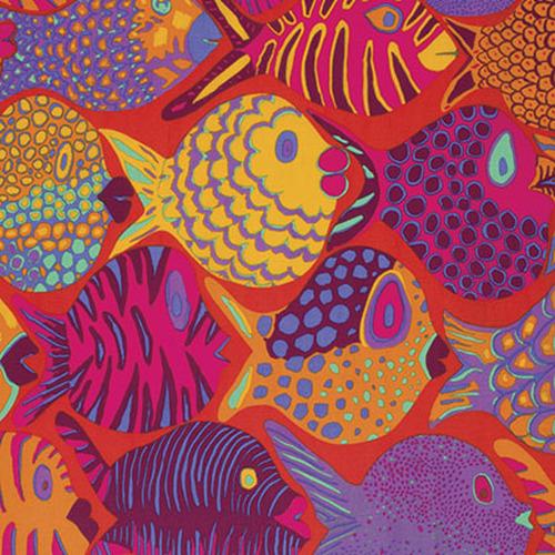 Kaffe Fassette Shoal Tomato Fabric-Free Spirit Fabrics-My Favorite Quilt Store