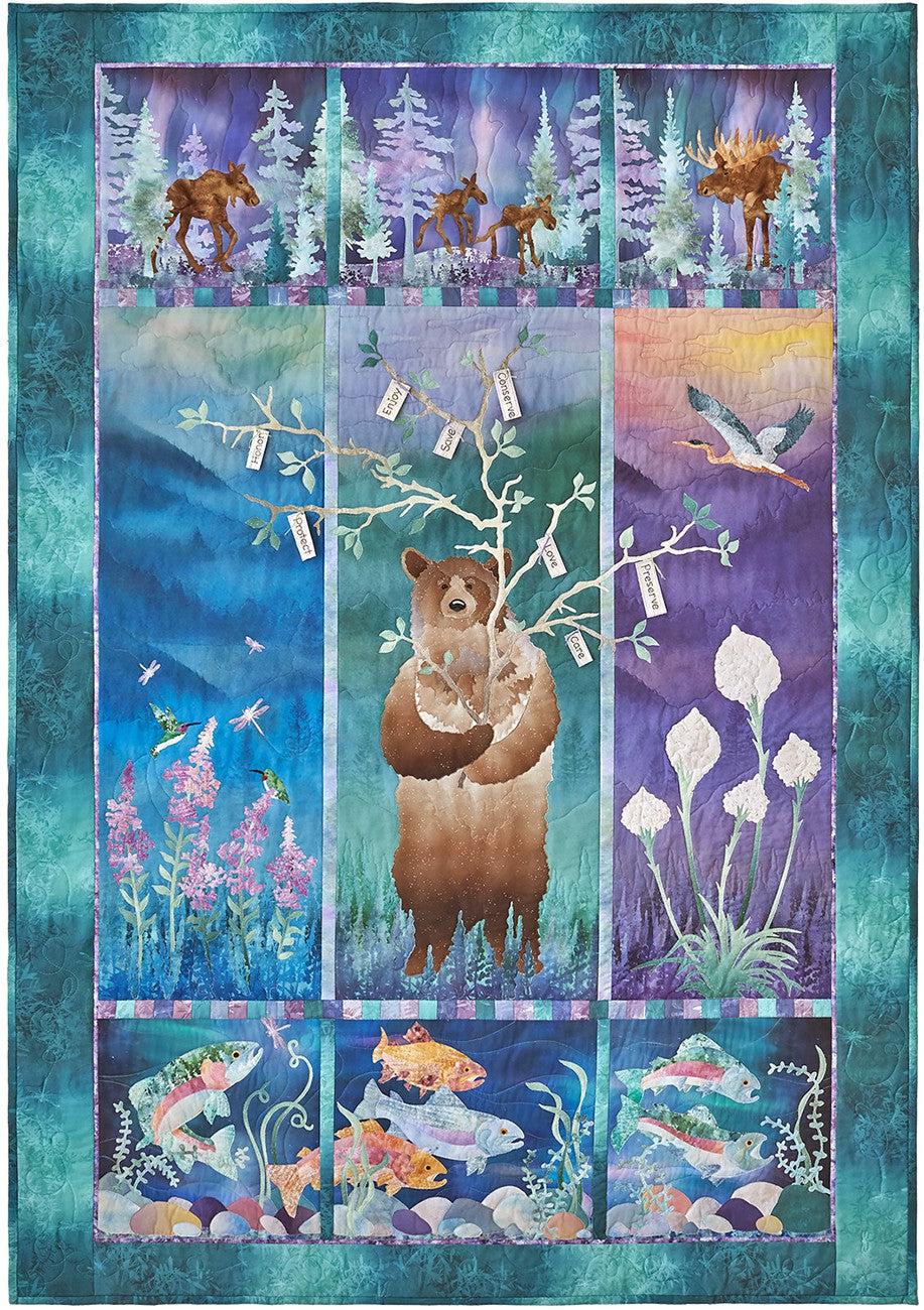 Keepers of the Forest Jewel Basin Quilt Kit-Hoffman Fabrics-My Favorite Quilt Store