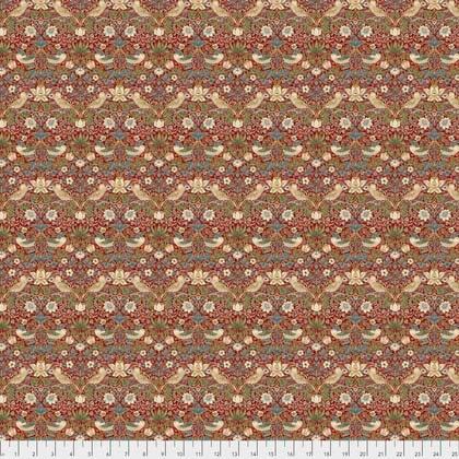 Kelmscott Mini Strawberry Thief Red Fabric-Free Spirit Fabrics-My Favorite Quilt Store