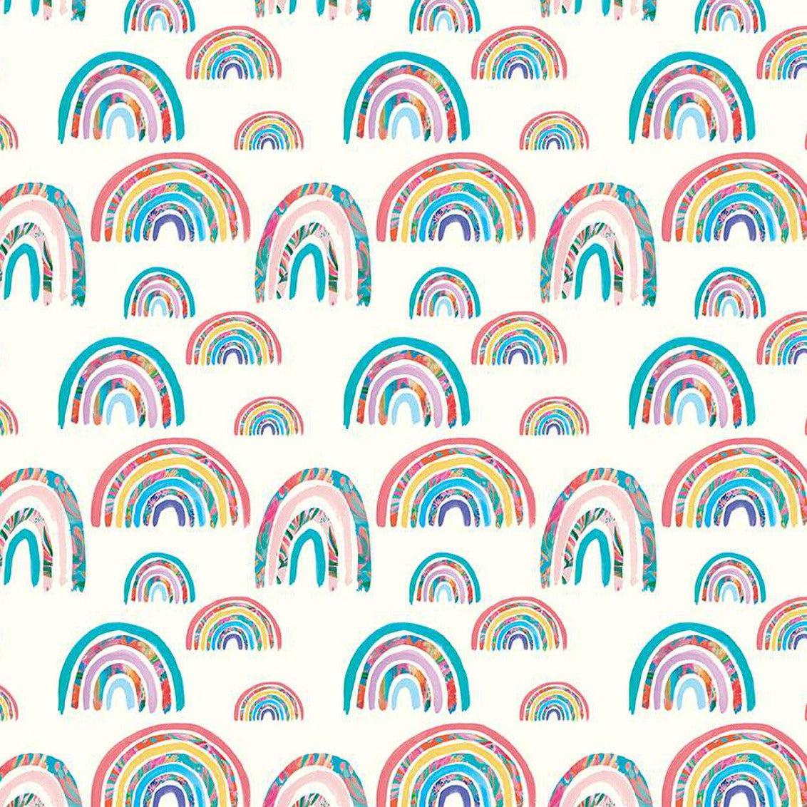 Kindness Always Rainbow Cloud Fabric