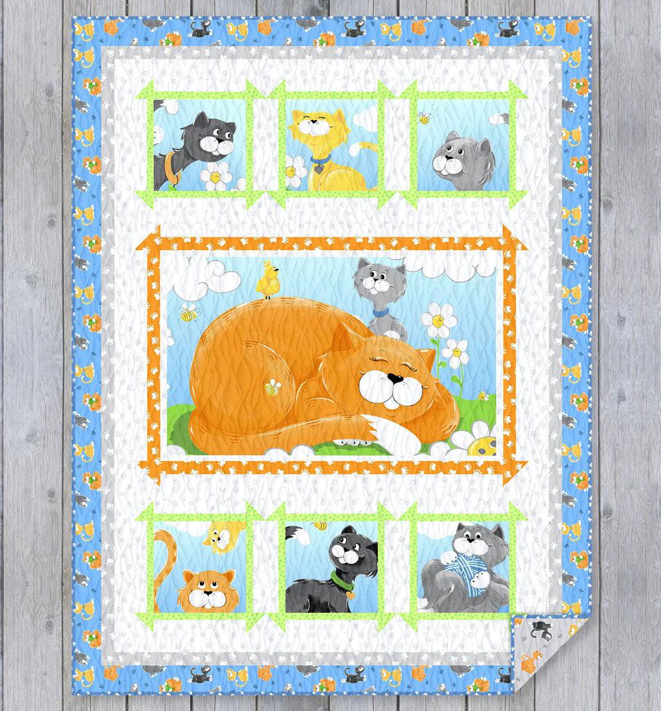 Kitty the Cat Kitty Dash Quilt Pattern - Free Pattern Download-Susybee-My Favorite Quilt Store