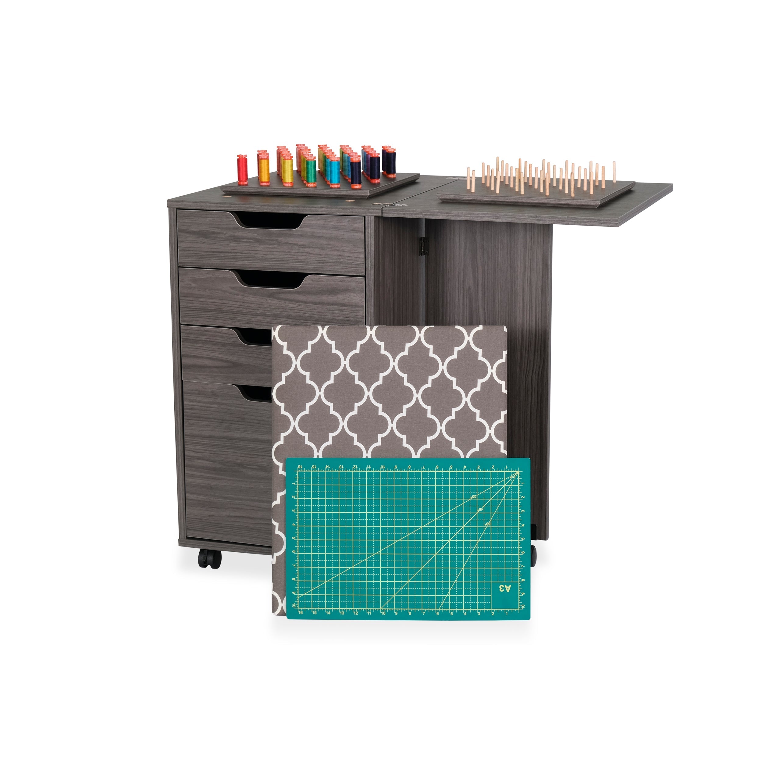 Kiwi Storage Cabinet Gray-Kangaroo Sewing Furniture-My Favorite Quilt Store