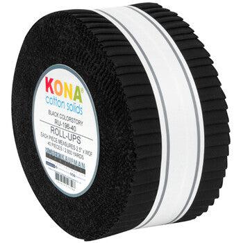 Kona Cotton Black 2½" Roll Up