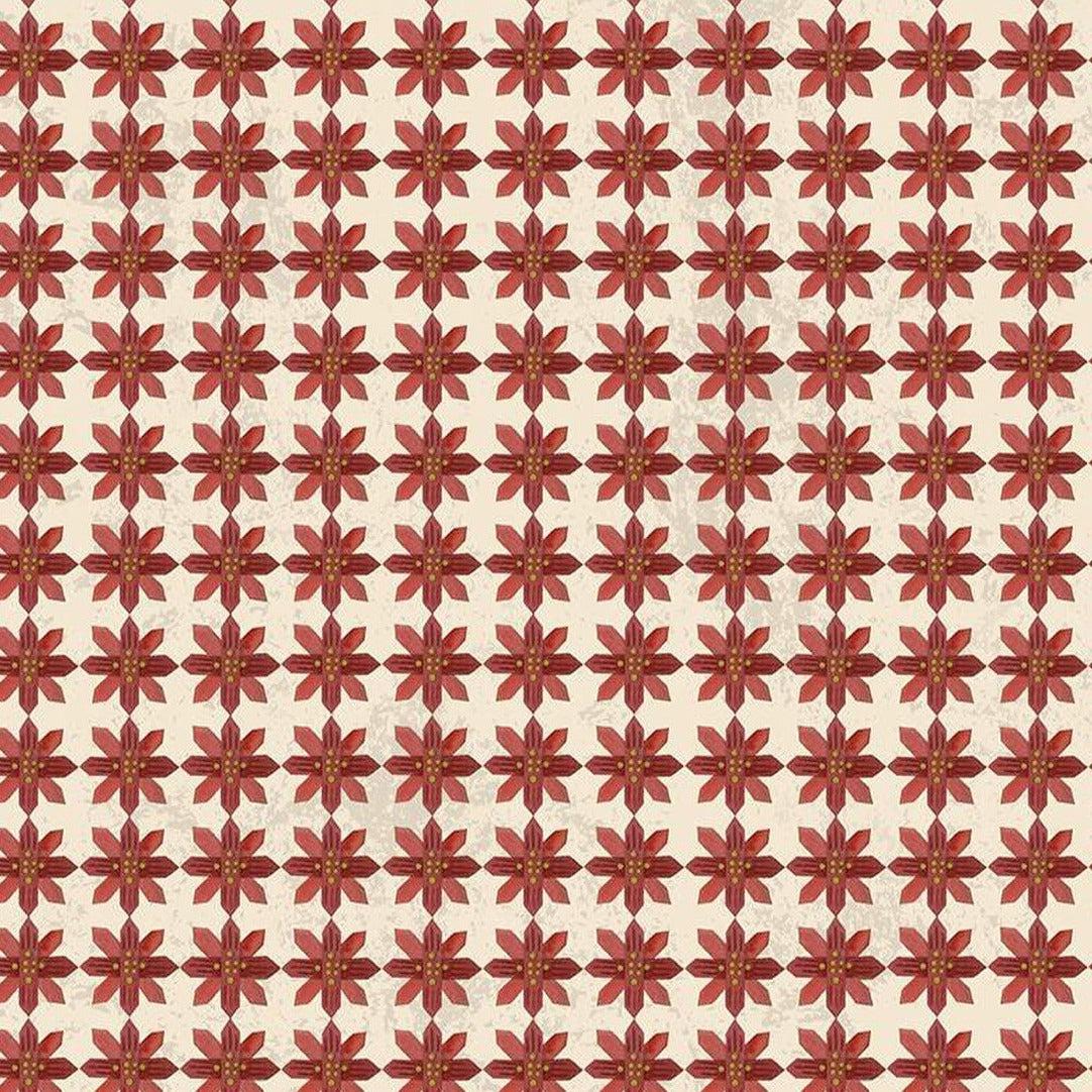 Kringle Cream Poinsettias Fabric-Riley Blake Fabrics-My Favorite Quilt Store