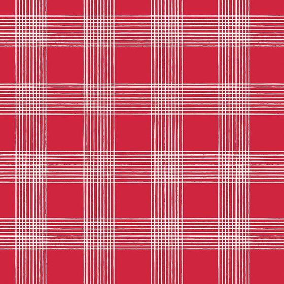 Land Of The Brave Red Plaid Fabric