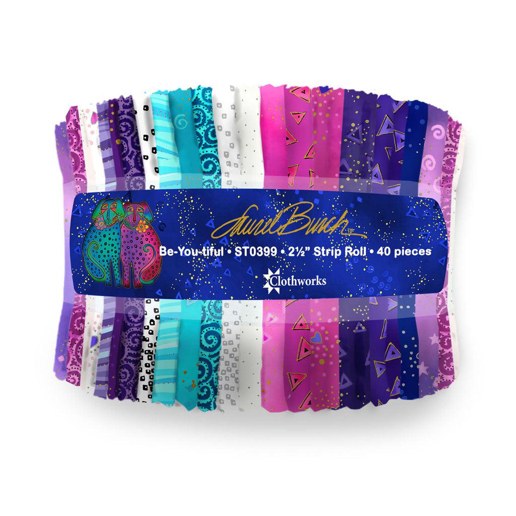 Laurel Burch Basics Be-You-Tiful 2 1/2" Jelly Roll-Clothworks-My Favorite Quilt Store