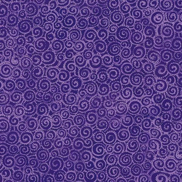 Laurel Burch Basics Dark Purple Tonal Swirl Fabric
